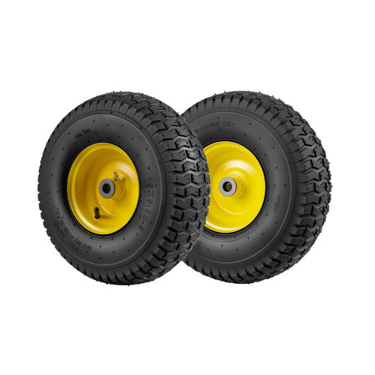 15 x 6.00-6 Tube-type Tires & Wheels 2 Pack 4 PR Tires-Yellow LuxuryLifeWay Online Store