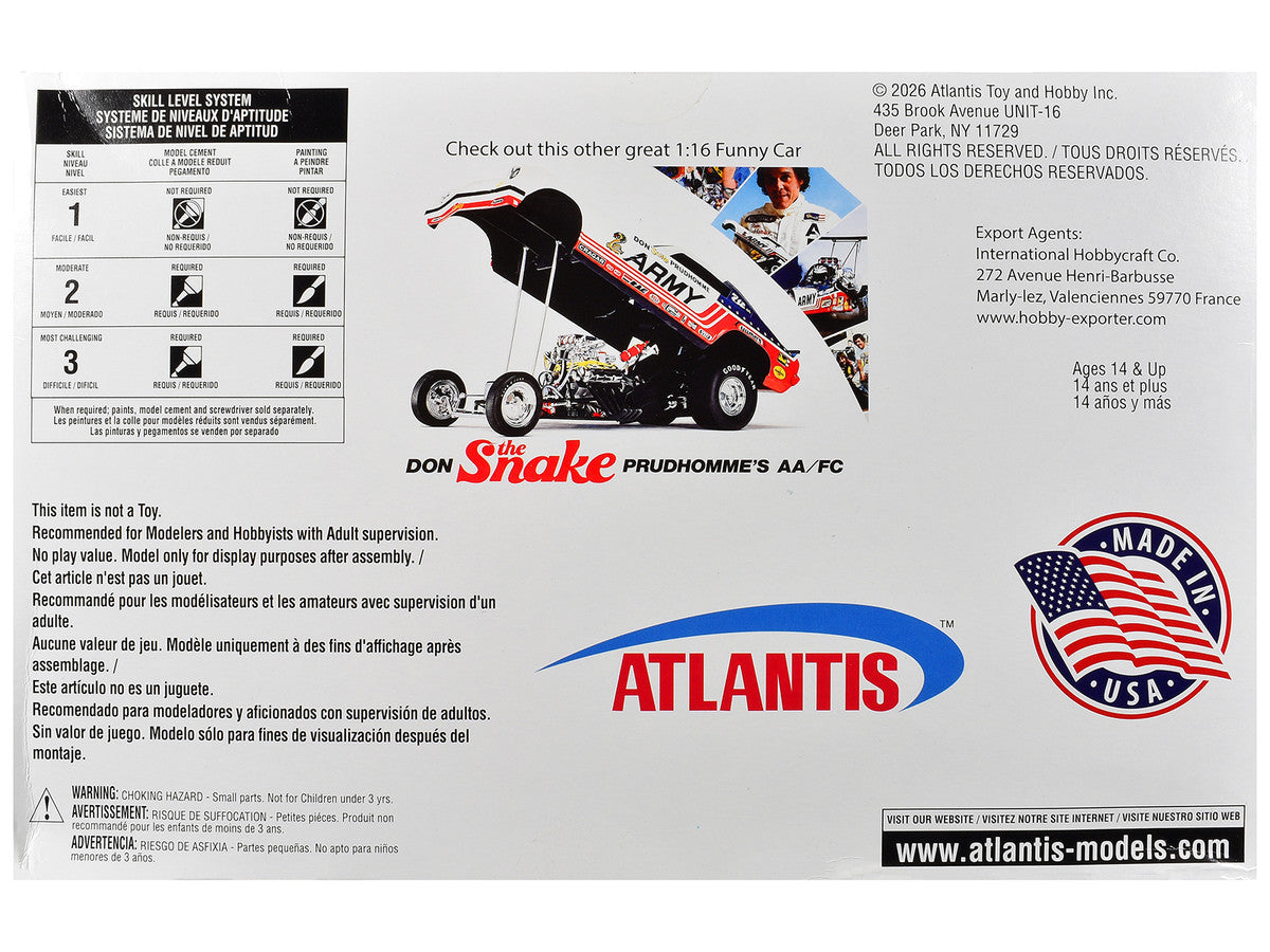 Skill 3 Model Kit Rich Guasco's "Pure Hell" Funny Car 1/16 Scale Model by Atlantis LuxuryLifeWay Online Store