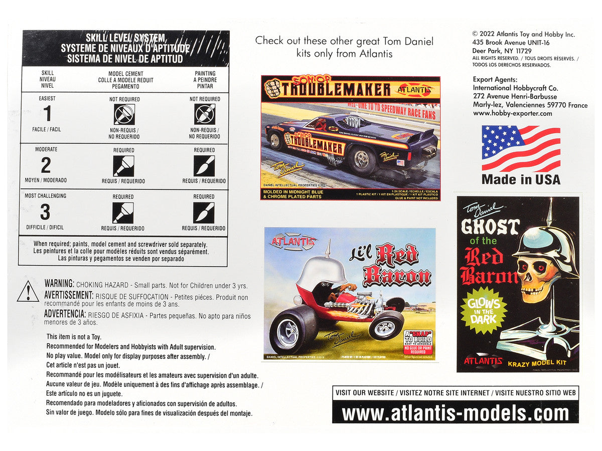Skill 2 Model Kit Tom Daniel's Groovy Grader Dragster 1/24 Scale Model by Atlantis LuxuryLifeWay Online Store