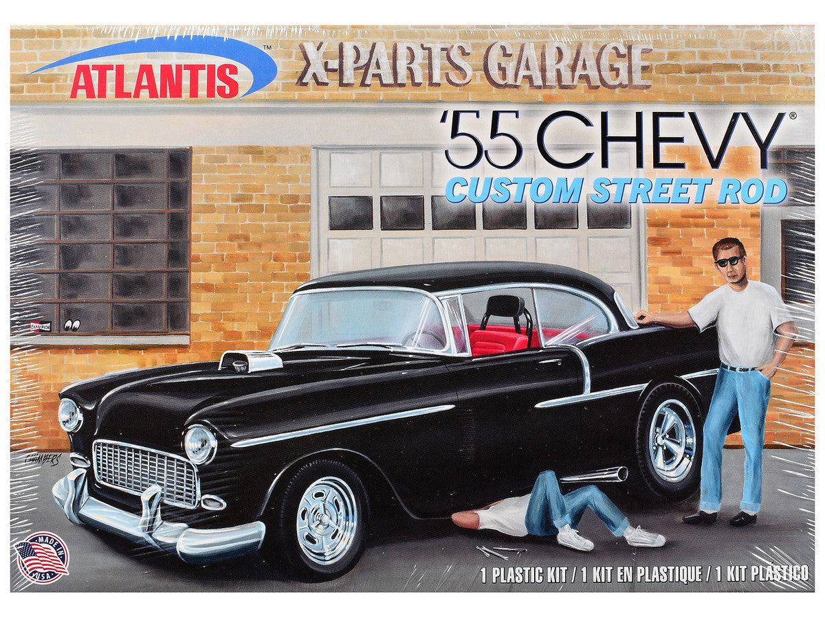 Skill 3 Model Kit 1955 Chevrolet Custom Street Rod "X-Parts Garage" 1/25 Scale Model by Atlantis LuxuryLifeWay Online Store