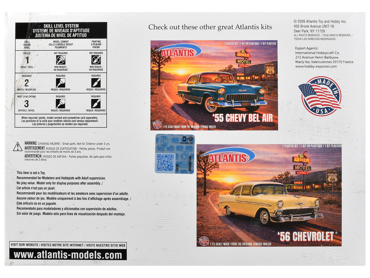 Skill 3 Model Kit 1955 Chevrolet Custom Street Rod "X-Parts Garage" 1/25 Scale Model by Atlantis LuxuryLifeWay Online Store