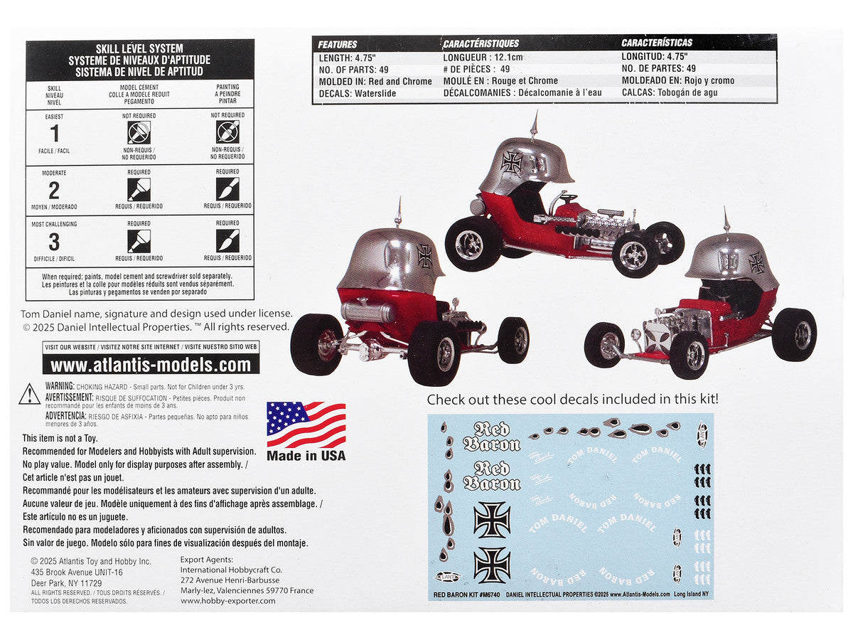 Skill 2 Model Kit Tom Daniel's Red Baron Show Rod 1/24 Scale Model by Atlantis LuxuryLifeWay Online Store