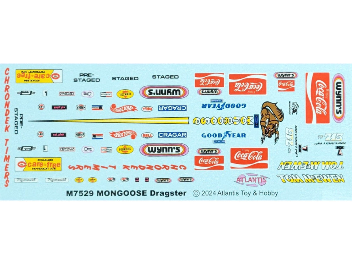 Skill 2 Model Kit Tom McEwen's "Mongoose" Rear Engine Dragster 1/24 Scale Model by Atlantis LuxuryLifeWay Online Store