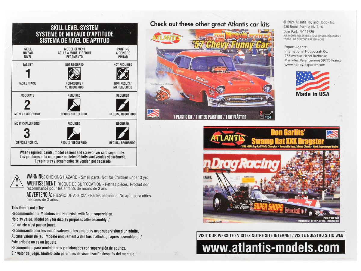 Skill 2 Model Kit Tom McEwen's "Mongoose" Rear Engine Dragster 1/24 Scale Model by Atlantis LuxuryLifeWay Online Store