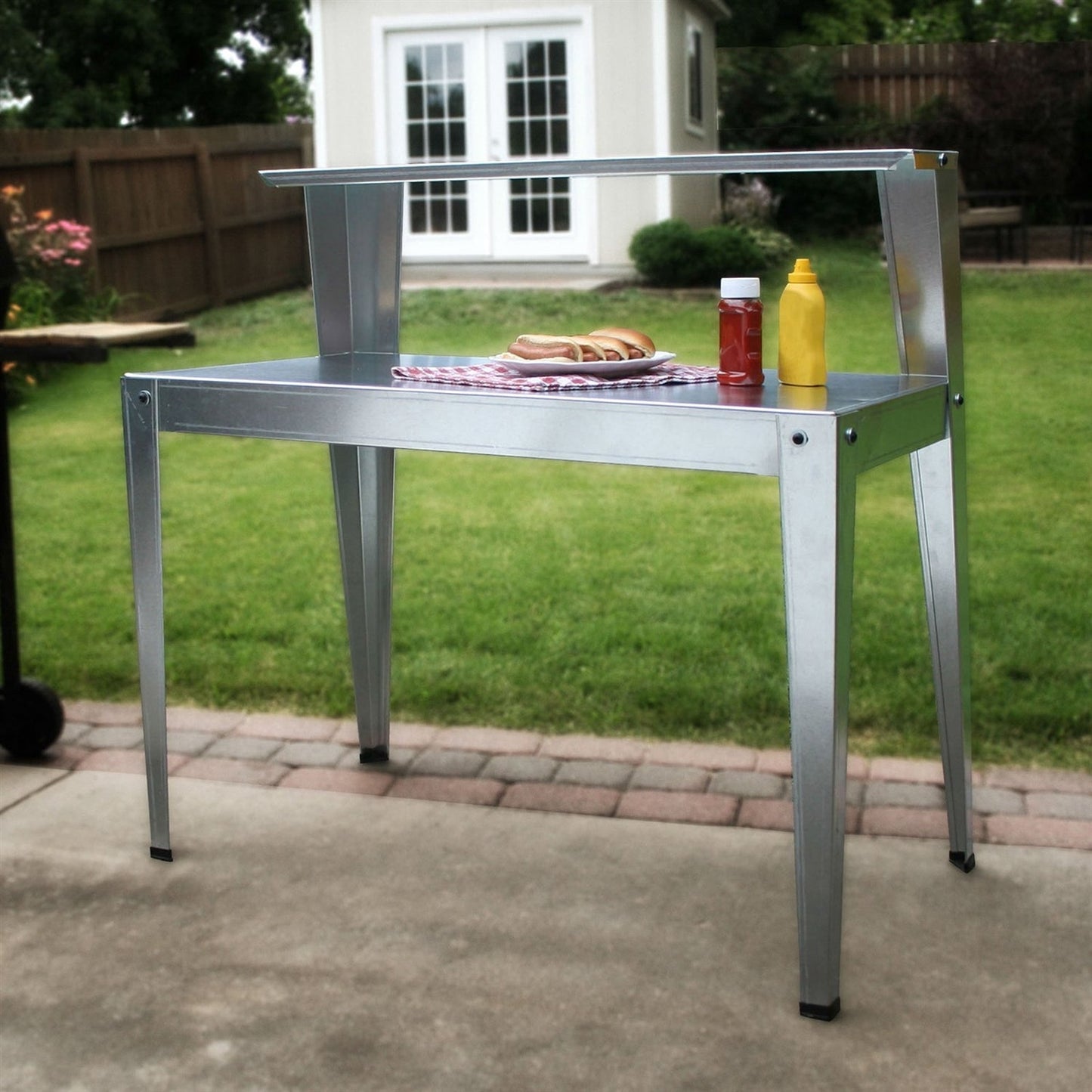 Galvanized Steel Potting Bench Garden Workstation Rack Table LuxuryLifeWay Online Store
