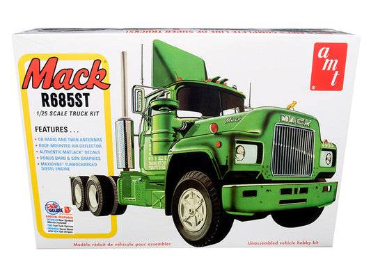 Skill 3 Model Kit Mack R685ST Semi Tractor Truck 1/25 Scale Model by AMT LuxuryLifeWay Online Store