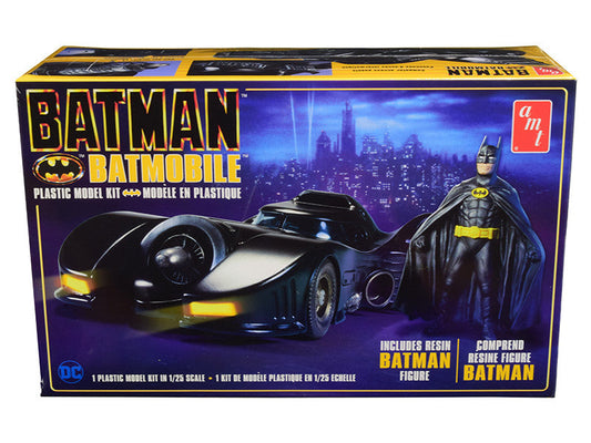 Skill 2 Model Kit Batmobile with Resin Batman Figurine "Batman" (1989)  1/25 Scale Model by AMT LuxuryLifeWay Online Store