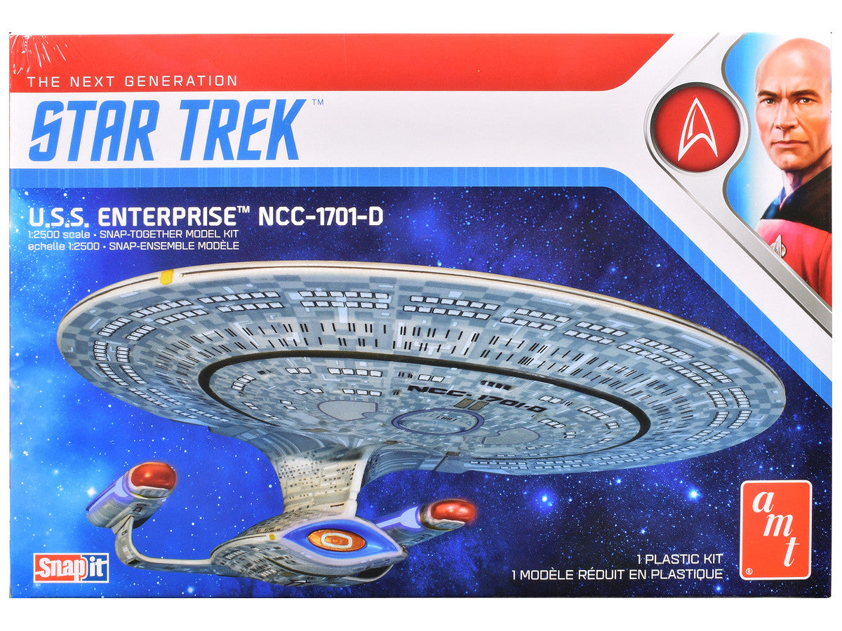 Skill 2 Model Kit U.S.S. Enterprise NCC-1701-D Space Ship "Star Trek: The Next Generation" (1987) TV Series 1/2500 Scale Model by AMT LuxuryLifeWay Online Store