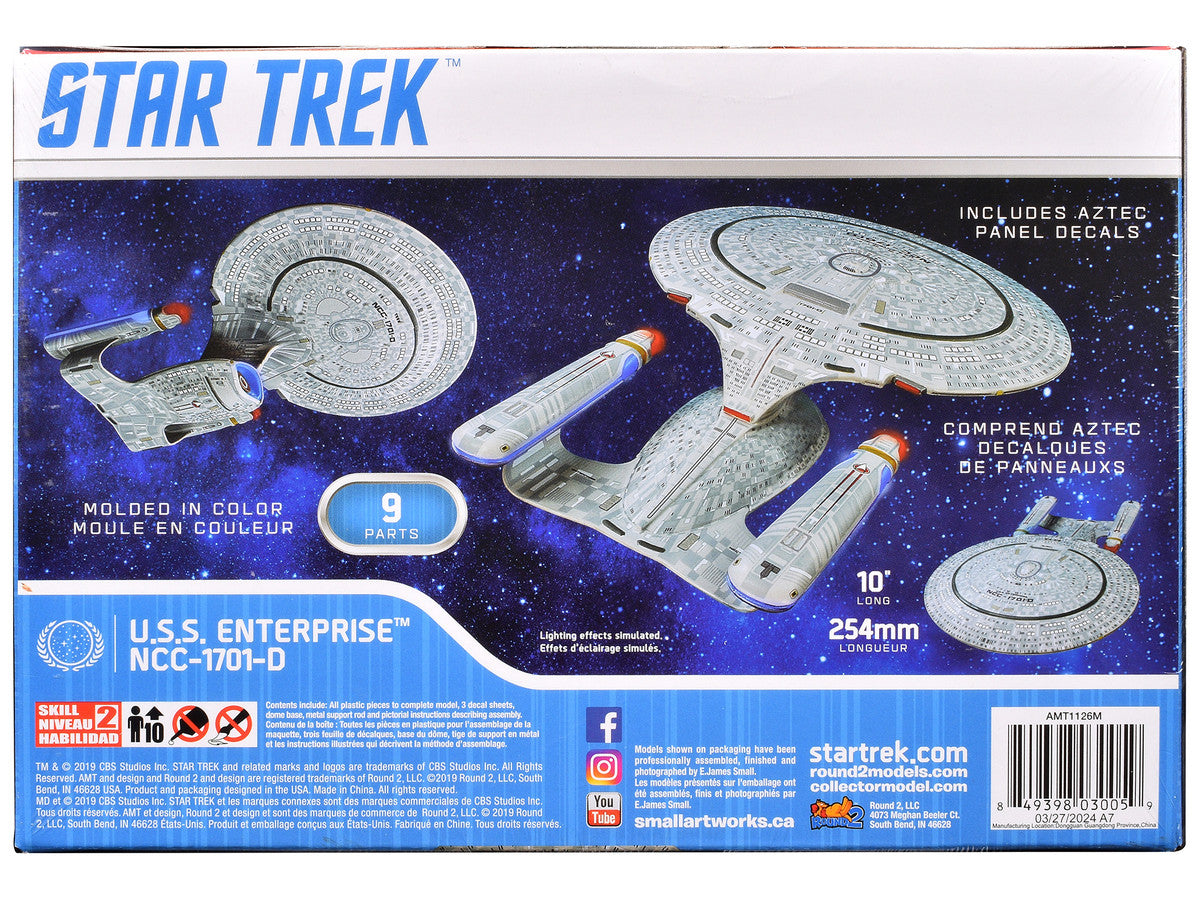 Skill 2 Model Kit U.S.S. Enterprise NCC-1701-D Space Ship "Star Trek: The Next Generation" (1987) TV Series 1/2500 Scale Model by AMT LuxuryLifeWay Online Store