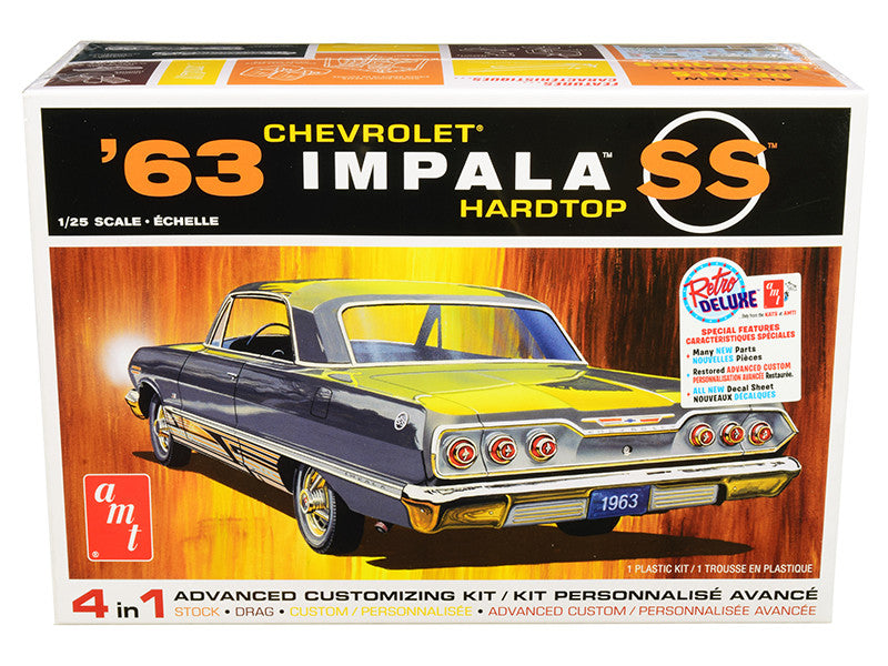 Skill 2 Model Kit 1963 Chevrolet Impala SS Hardtop 4 in 1 Kit 1/25 Scale Model by AMT LuxuryLifeWay Online Store