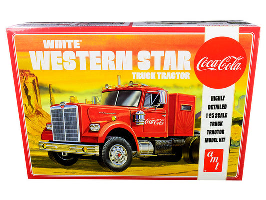 Skill 3 Model Kit White Western Star Semi Truck Tractor "Coca-Cola" 1/25 Scale Model by AMT LuxuryLifeWay Online Store