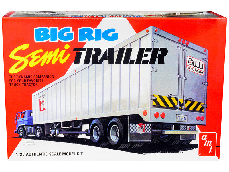 Skill 3 Model Kit Big Rig Semi Trailer with 2 Pallets 2-In-1 Kit 1/25 Scale Model by AMT LuxuryLifeWay Online Store