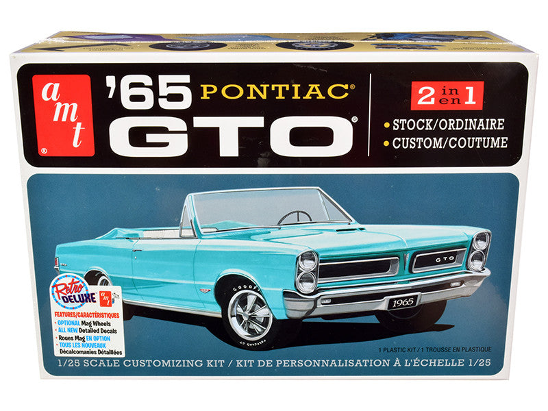 Skill 2 Model Kit 1965 Pontiac GTO 2-in-1 Kit 1/25 Scale Model by AMT LuxuryLifeWay Online Store