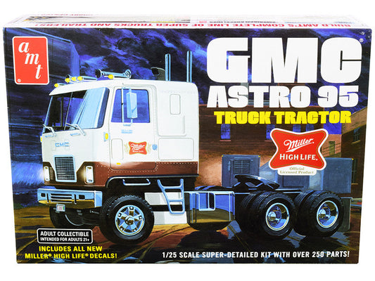 Skill 3 Model Kit GMC Astro 95 Truck Tractor "Miller" 1/25 Scale Model by AMT LuxuryLifeWay Online Store
