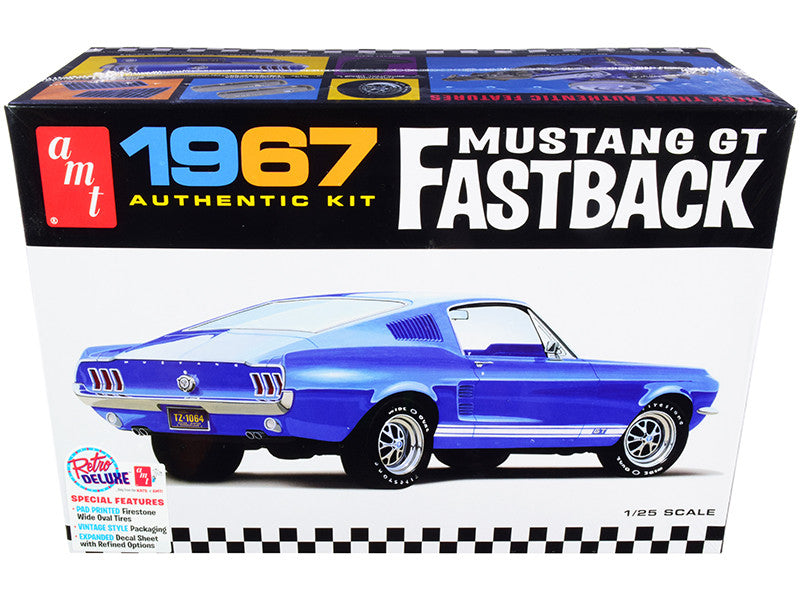 Skill 2 Model Kit 1967 Ford Mustang GT Fastback 1/25 Scale Model by AMT LuxuryLifeWay Online Store
