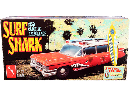 Skill 2 Model Kit 1959 Cadillac Ambulance "Surf Shark" 1/25 Scale Models by AMT LuxuryLifeWay Online Store