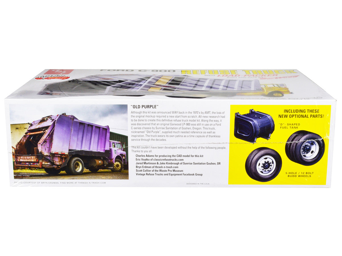 Skill 3 Model Kit Ford C-900 GarWood Refuse Garbage Truck with Load-Packer 1/25 Scale Model by AMT LuxuryLifeWay Online Store