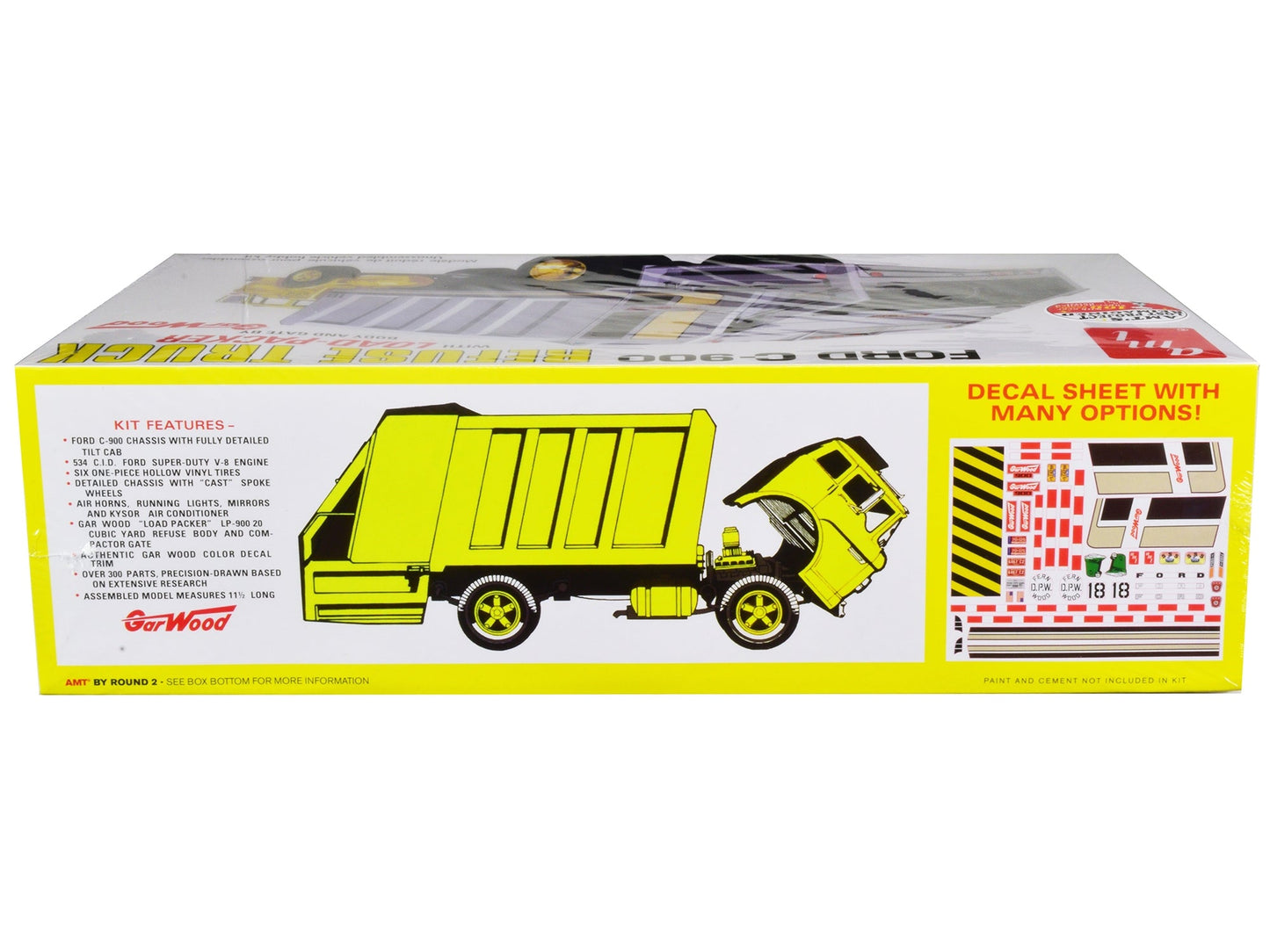 Skill 3 Model Kit Ford C-900 GarWood Refuse Garbage Truck with Load-Packer 1/25 Scale Model by AMT LuxuryLifeWay Online Store