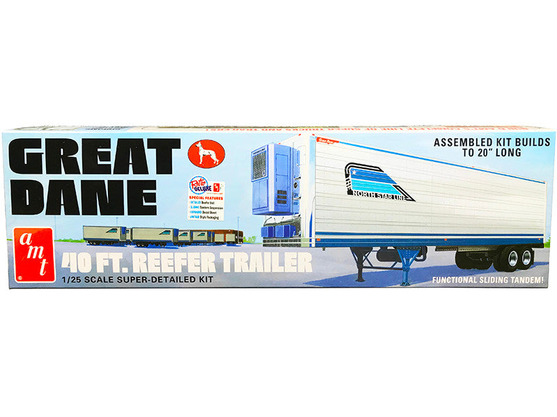 Skill 3 Model Kit Great Dane 40 Ft. Reefer Refrigerated Trailer 1/25 Scale Model by AMT LuxuryLifeWay Online Store