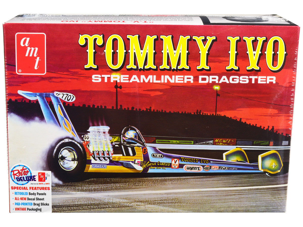 Skill 2 Model Kit Tommy Ivo Streamliner Dragster 1/25 Scale Model by AMT LuxuryLifeWay Online Store
