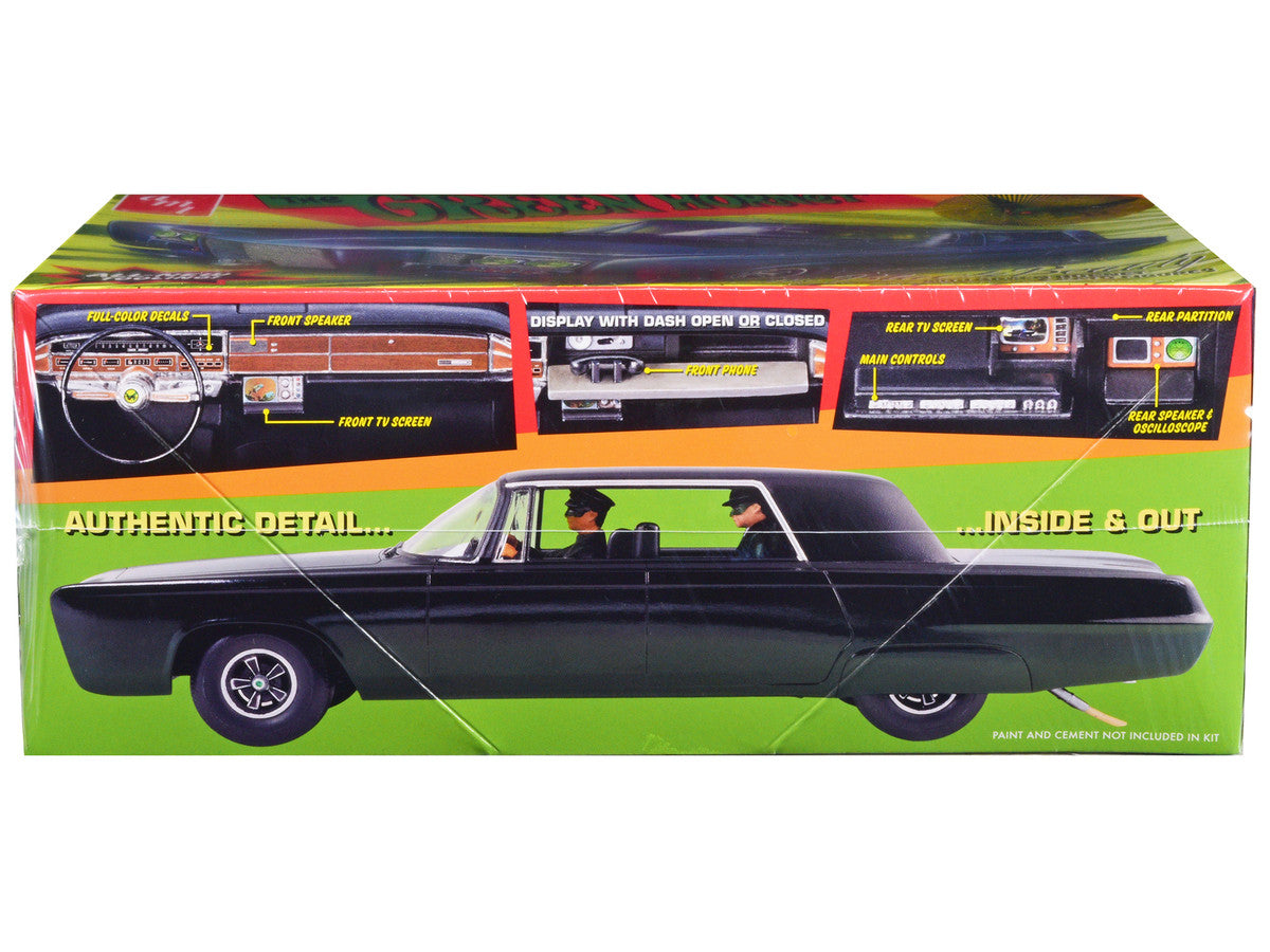 Skill 2 Model Kit Black Beauty "The Green Hornet" (1966–1967) TV Series with Green Hornet and Kato Figures 1/25 Scale Model by AMT LuxuryLifeWay Online Store
