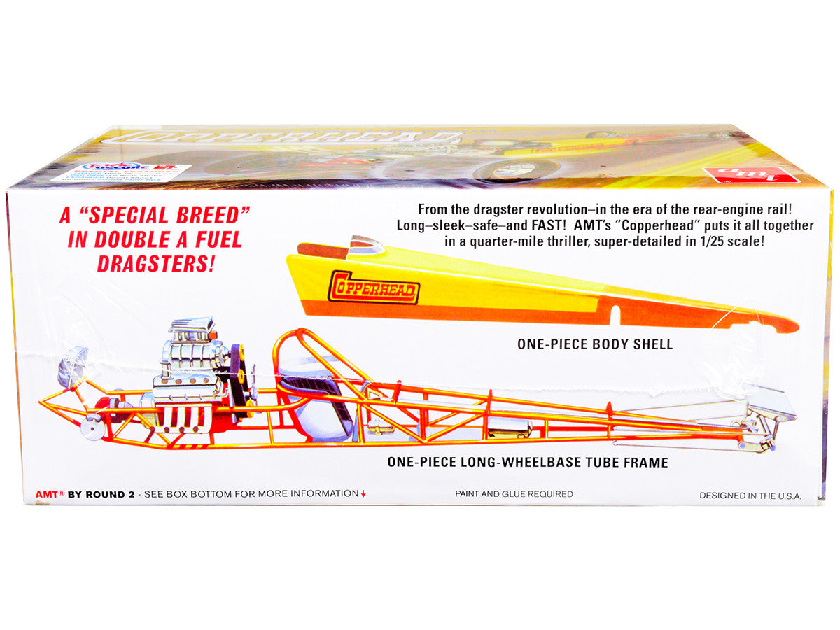Skill 2 Model Kit 1934 Copperhead Rear-Engine Double A Fuel Dragster 1/25 Scale Model by AMT LuxuryLifeWay Online Store