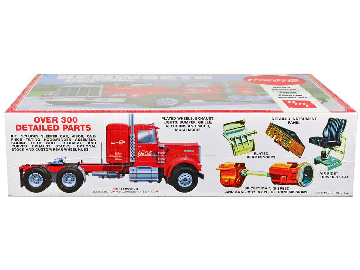 Skill 3 Model Kit Kenworth Conventional W-925 Tractor Truck "Coca-Cola" 1/25 Scale Model by AMT LuxuryLifeWay Online Store