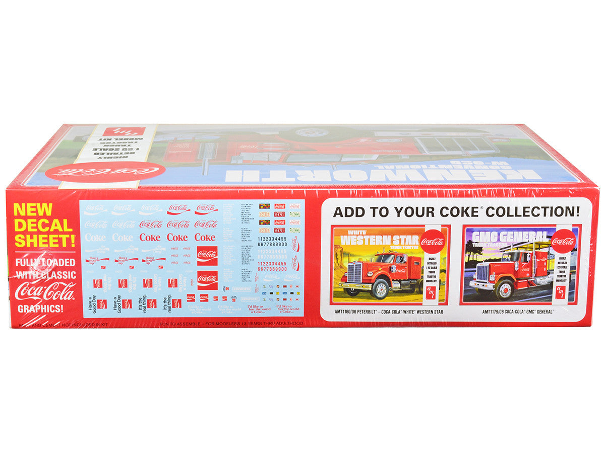 Skill 3 Model Kit Kenworth Conventional W-925 Tractor Truck "Coca-Cola" 1/25 Scale Model by AMT LuxuryLifeWay Online Store
