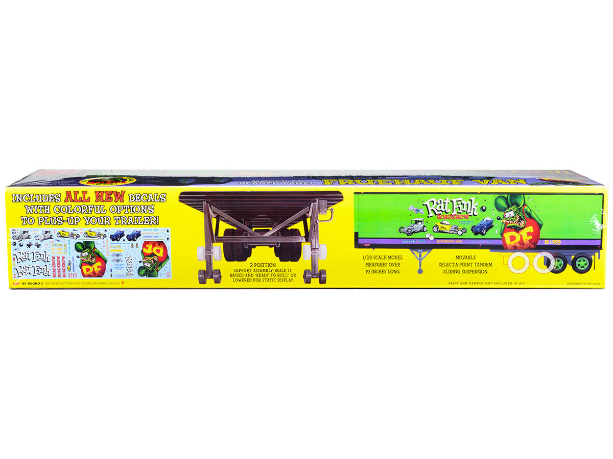 Skill 3 Model Kit Fruehauf FB Beaded Panel Van Trailer "Rat Fink" 1/25 Scale Model by AMT LuxuryLifeWay Online Store