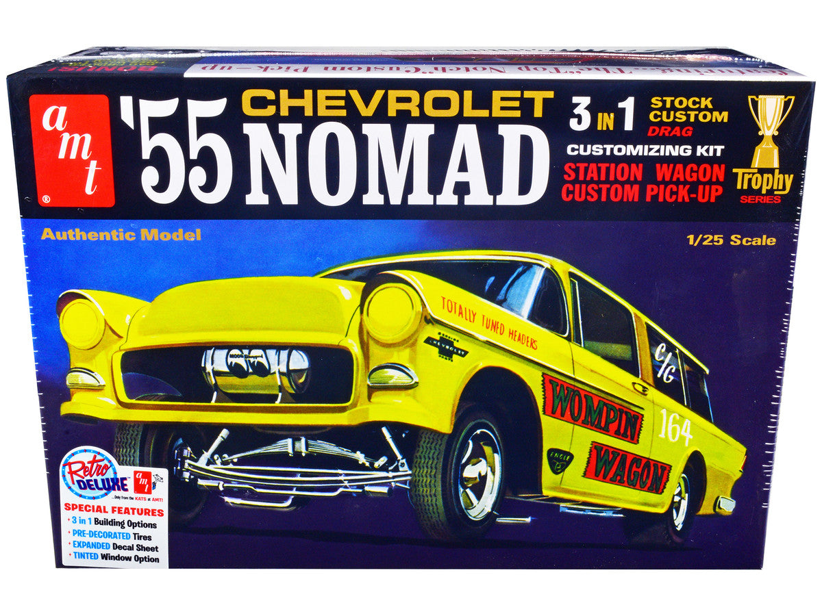 Skill 2 Model Kit 1955 Chevrolet Nomad 3-in-1 Kit "Trophy Series" 1/25 Scale Model by AMT LuxuryLifeWay Online Store