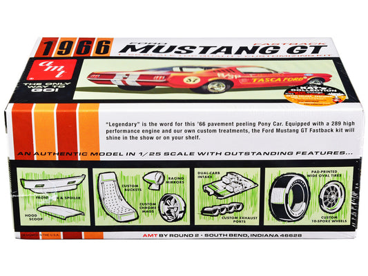 Skill 2 Model Kit 1966 Ford Mustang GT Fastback 1/25 Scale Model by AMT LuxuryLifeWay Online Store