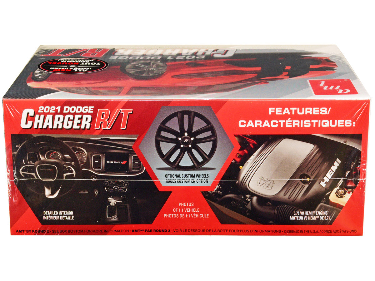 Skill 2 Model Kit 2021 Dodge Charger R/T 1/25 Scale Model by AMT LuxuryLifeWay Online Store