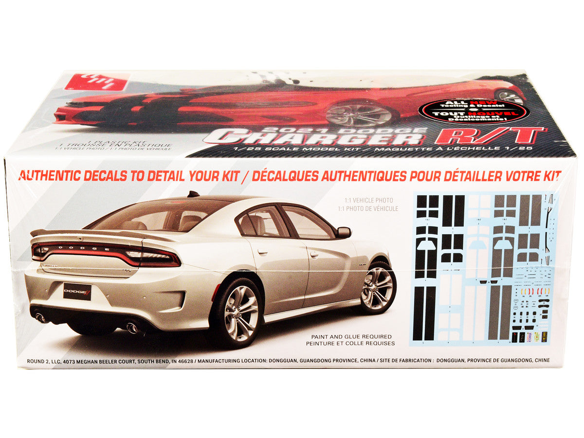 Skill 2 Model Kit 2021 Dodge Charger R/T 1/25 Scale Model by AMT LuxuryLifeWay Online Store