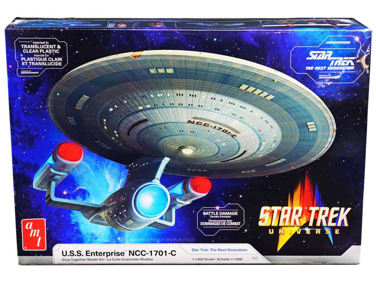 Skill 2 Model Kit U.S.S. Enterprise NCC-1701-C Space Ship "Star Trek: The Next Generation" (1987) TV Series 1/1400 Scale Model by AMT LuxuryLifeWay Online Store