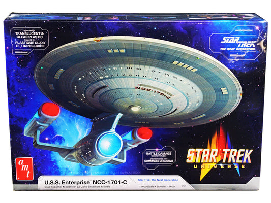 Skill 2 Model Kit U.S.S. Enterprise NCC-1701-C Space Ship "Star Trek: The Next Generation" (1987) TV Series 1/1400 Scale Model by AMT LuxuryLifeWay Online Store