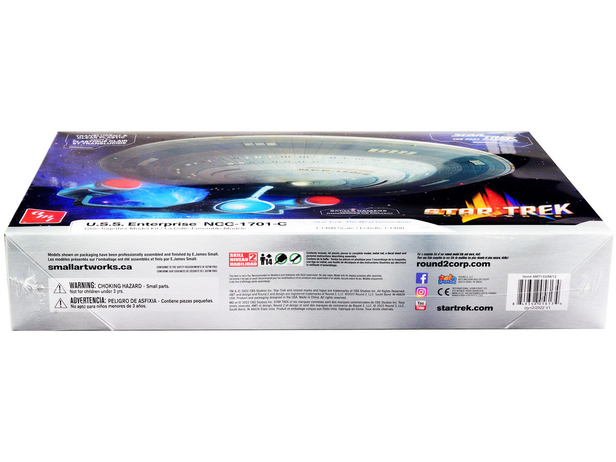 Skill 2 Model Kit U.S.S. Enterprise NCC-1701-C Space Ship "Star Trek: The Next Generation" (1987) TV Series 1/1400 Scale Model by AMT LuxuryLifeWay Online Store