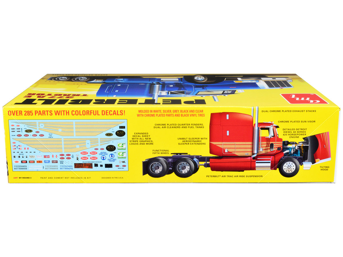 Skill 3 Model Kit Peterbilt 377 A/E Truck Tractor 1/24 Scale Model by AMT LuxuryLifeWay Online Store