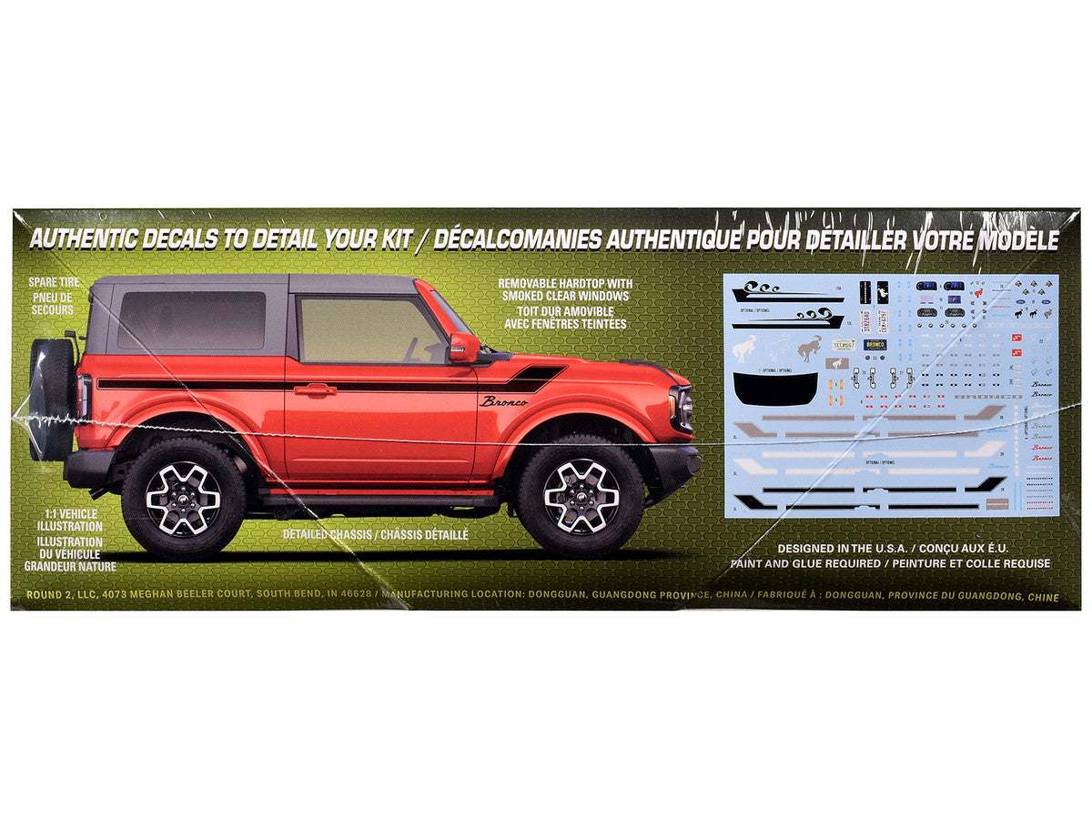 Skill 2 Model Kit 2023 Ford Bronco Outer Banks 1/25 Scale Model by AMT LuxuryLifeWay Online Store