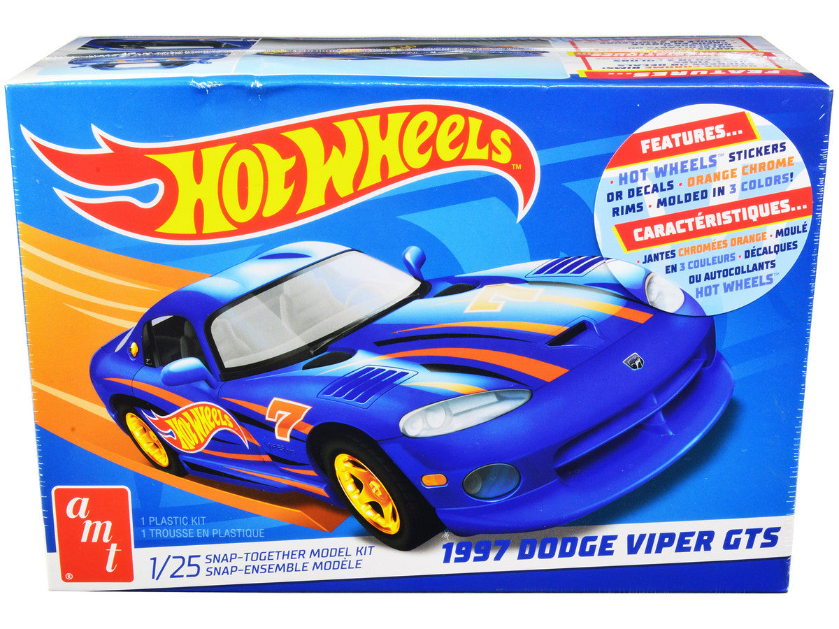 Skill 1 Snap Model Kit 1997 Dodge Viper GTS "Hot Wheels" 1/25 Scale Model by AMT LuxuryLifeWay Online Store