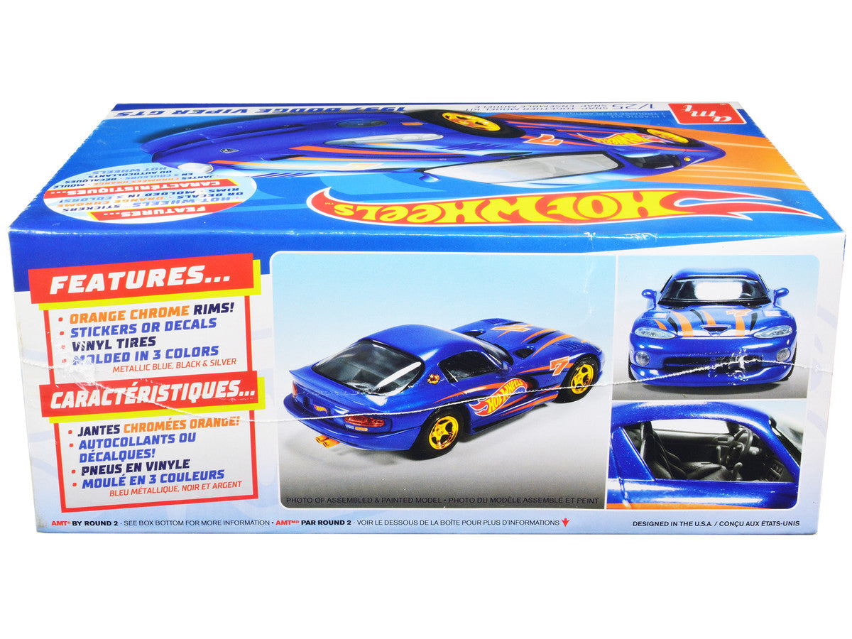 Skill 1 Snap Model Kit 1997 Dodge Viper GTS "Hot Wheels" 1/25 Scale Model by AMT LuxuryLifeWay Online Store