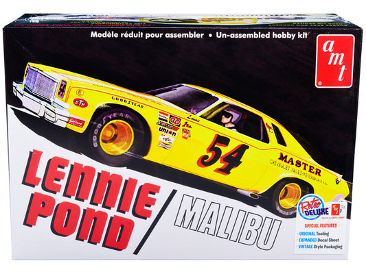 Skill 2 Model Kit 1974 Chevrolet Malibu Stock Car #54 Lennie Pond 1/25 Scale Model by AMT LuxuryLifeWay Online Store