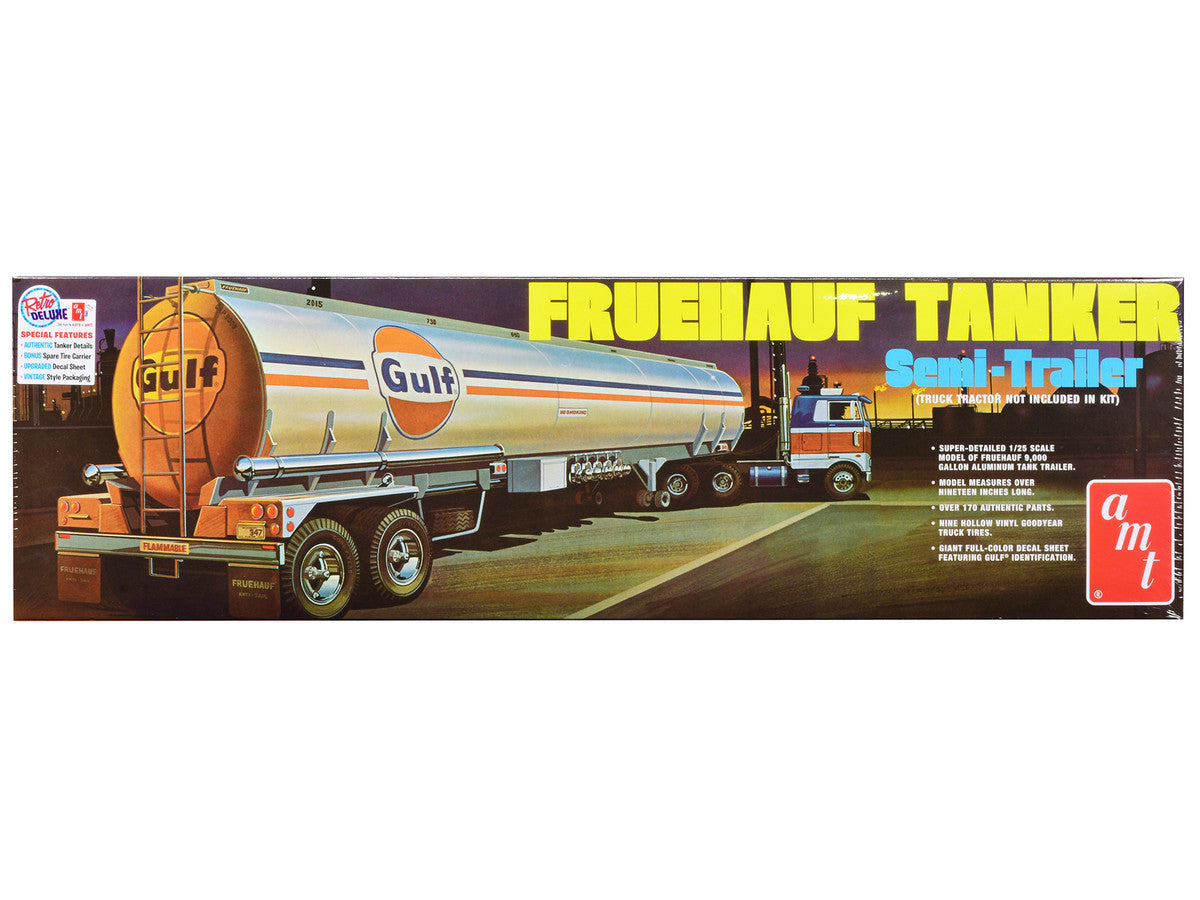 Skill 3 Model Kit Fruehauf Tanker Trailer "Gulf Oil" 1/25 Scale Model by AMT LuxuryLifeWay Online Store