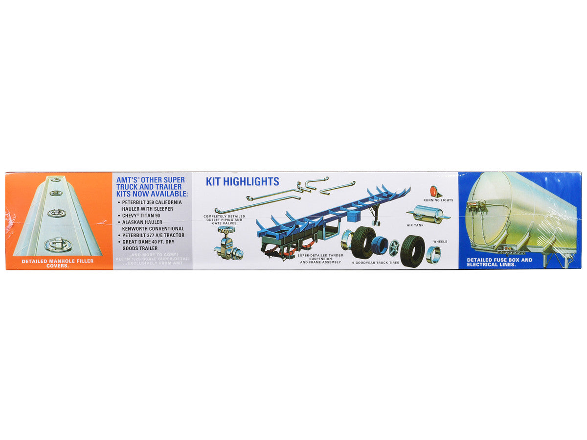 Skill 3 Model Kit Fruehauf Tanker Trailer "Gulf Oil" 1/25 Scale Model by AMT LuxuryLifeWay Online Store