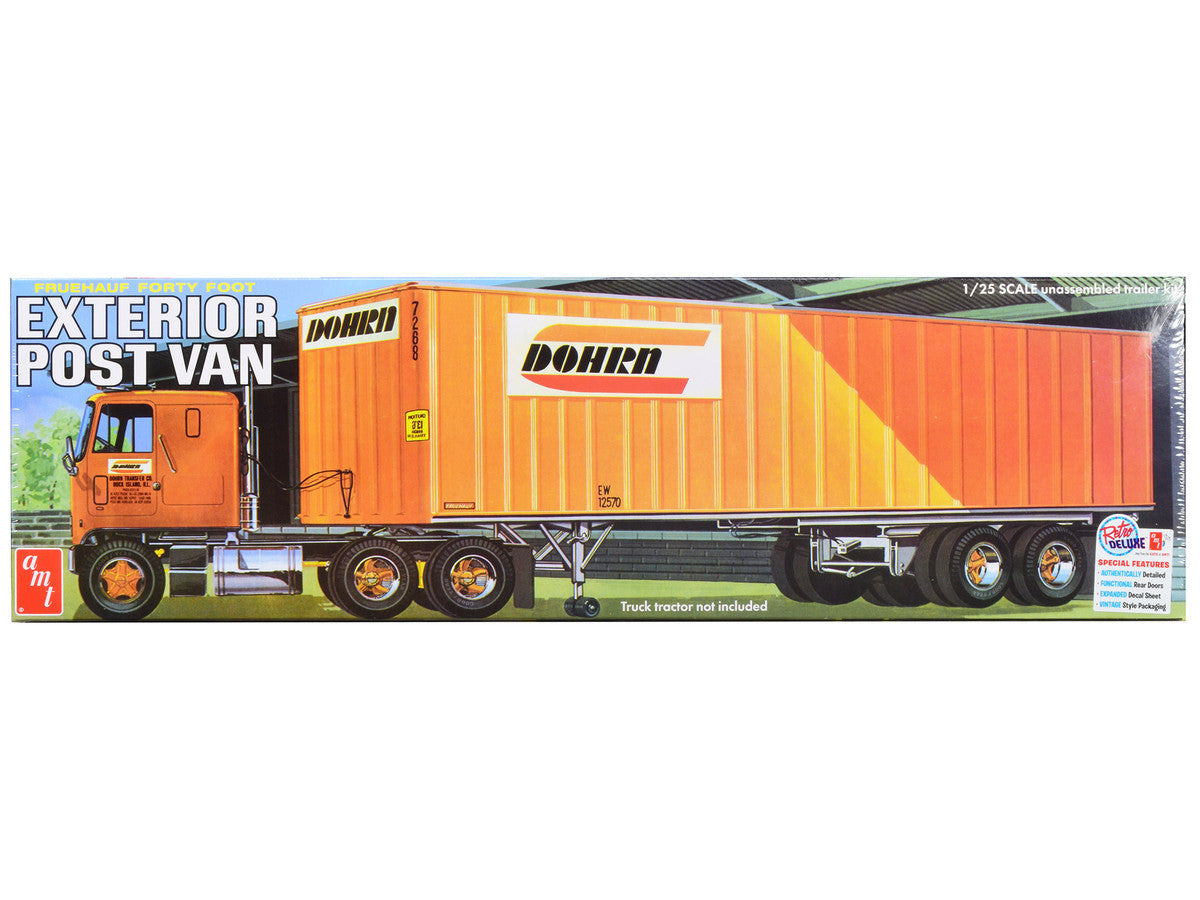 Skill 3 Model Kit Fruehauf Forty Foot Exterior Post Van Trailer "Dohrn Transfer Co." 1/25 Scale Model by AMT LuxuryLifeWay Online Store