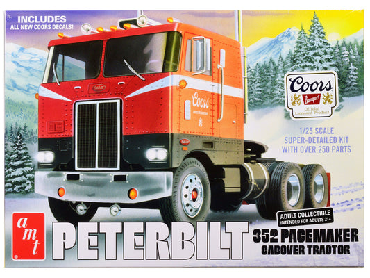 Skill 3 Model Kit Peterbilt 352 Pacemaker Cabover Tractor "Coors" 1/25 Scale Model by AMT LuxuryLifeWay Online Store