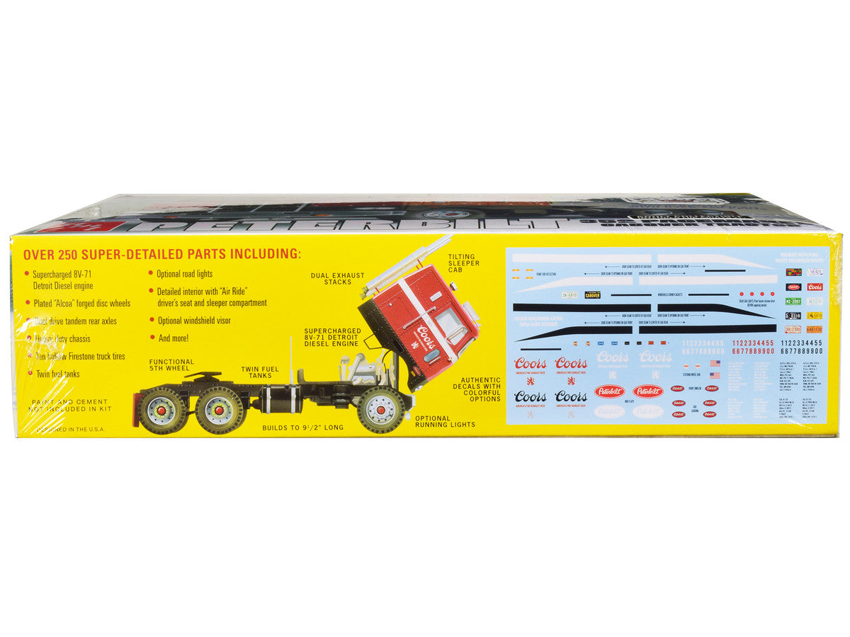 Skill 3 Model Kit Peterbilt 352 Pacemaker Cabover Tractor "Coors" 1/25 Scale Model by AMT LuxuryLifeWay Online Store