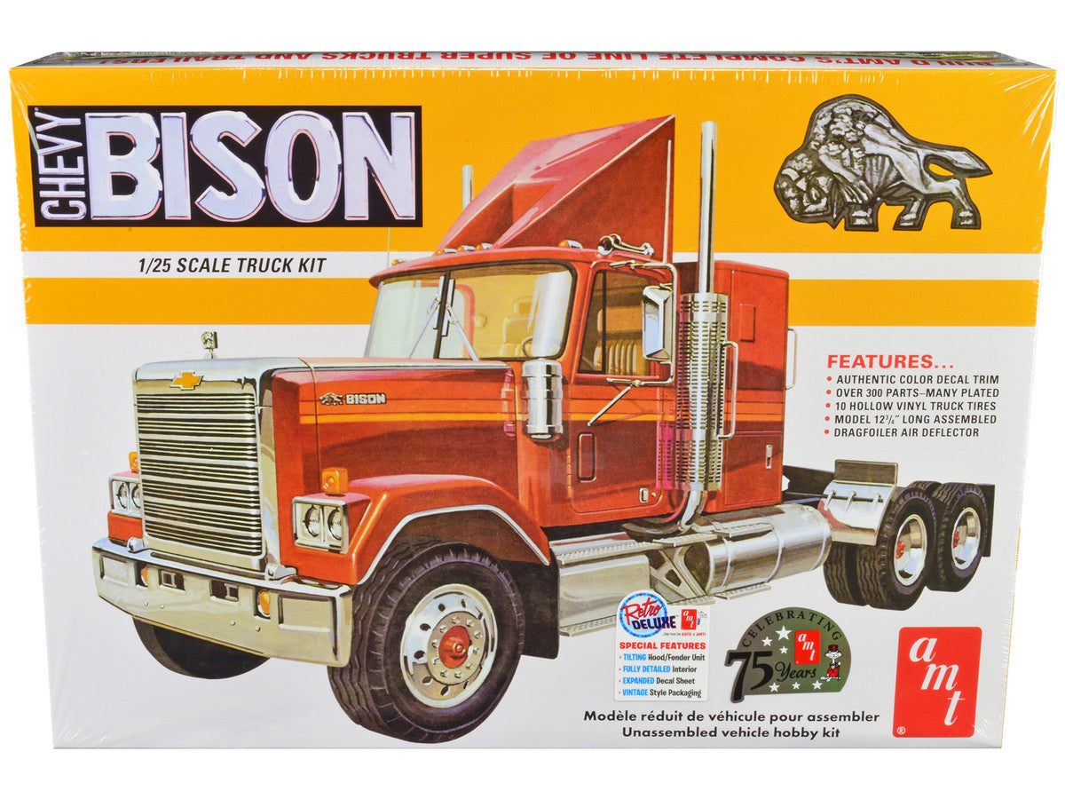 Skill 3 Model Kit Chevrolet Bison Truck Tractor 1/25 Scale Model by AMT LuxuryLifeWay Online Store