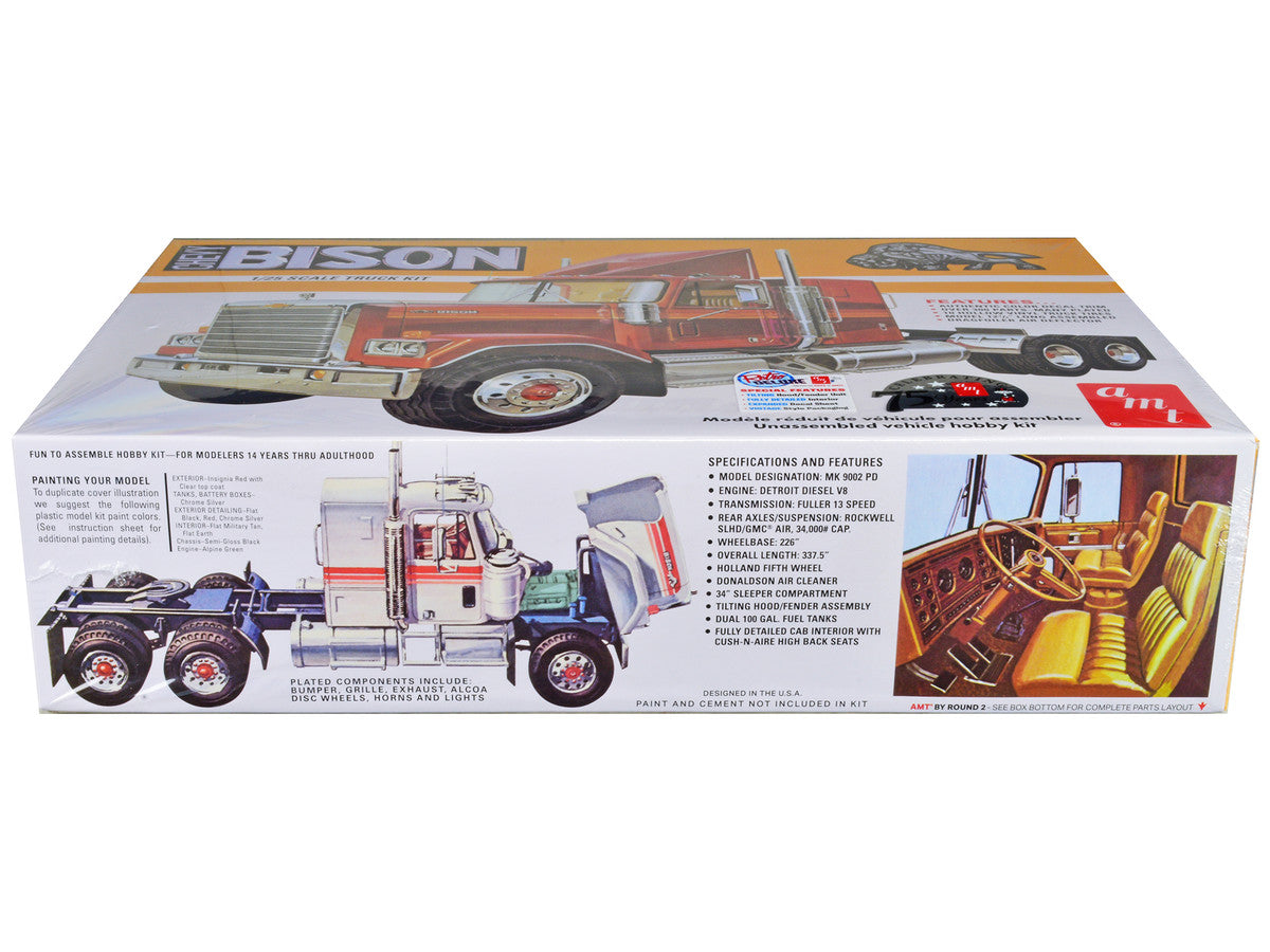 Skill 3 Model Kit Chevrolet Bison Truck Tractor 1/25 Scale Model by AMT LuxuryLifeWay Online Store