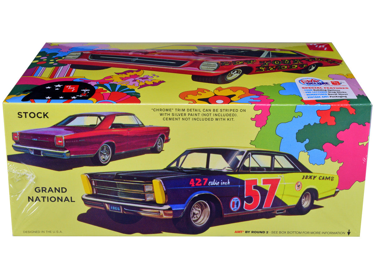 Skill 2 Model Kit 1966 Ford Galaxie 500 Hardtop "Sweet Bippy" 4-in-1 Kit 1/25 Scale Model by AMT LuxuryLifeWay Online Store