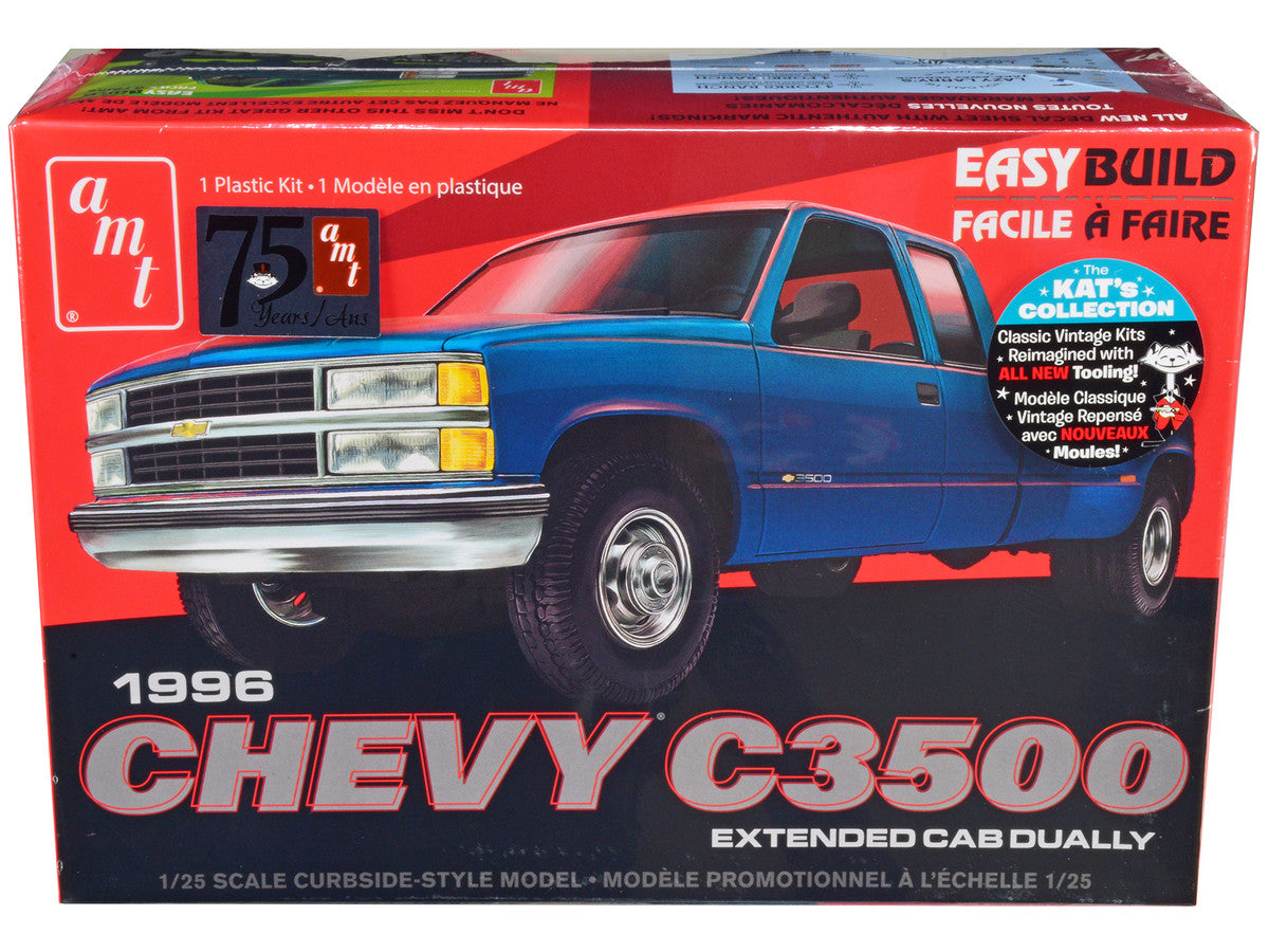 Skill 2 Model Kit 1996 Chevrolet C3500 Extended Cab Dually Pickup Truck "Easy Build" 1/25 Scale Model by AMT LuxuryLifeWay Online Store